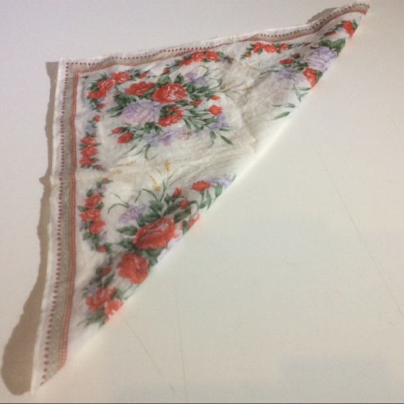 Armando Caruso 100% Cotton Floral Square Scarf - Picture 4 of 6